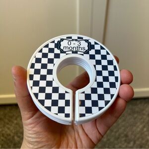 Checkered Closet Dividers 0-3 Months - 18-24 Months Black‎ & White In Packaging